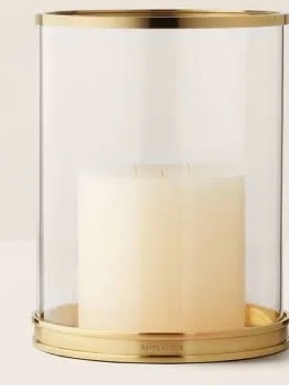New Ralph Lauren Modern Brass Hurricane Candle Medium 9" x 12"  $795